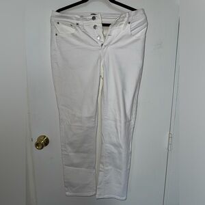 J. Crew Essential Straight White Jeans
